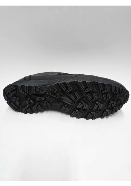 Hakiki Deri Büyük Numara (45-46...) Siyah Bağcıklı Kauçuk Taban Erkek Ayakkabı C-843308LF fırsatları