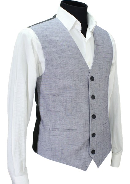 Erkek Yelek V Yaka Gri 50636 fiyatları