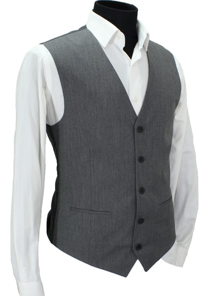 Erkek Yelek V Yaka Gri 50633 fiyatları