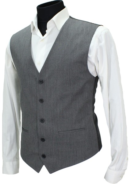 Erkek Yelek V Yaka Gri 50633 modelleri