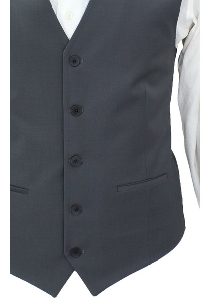 Erkek Yelek V Yaka Koyu Gri 50640 fırsatları