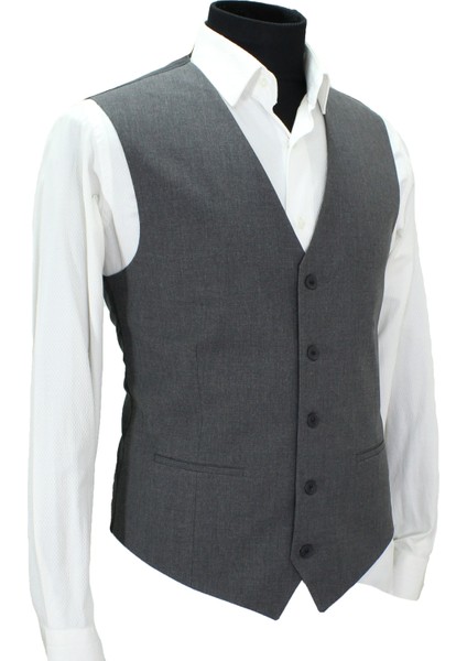 Erkek Yelek V Yaka Gri 50674 fiyatları