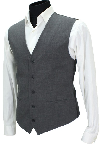 Erkek Yelek V Yaka Gri 50674 modelleri