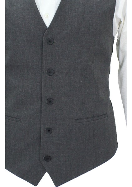 Erkek Yelek V Yaka Gri 50674 fırsatları