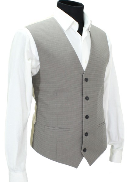 Erkek Yelek V Yaka Bej Armürlü 50664 fiyatları