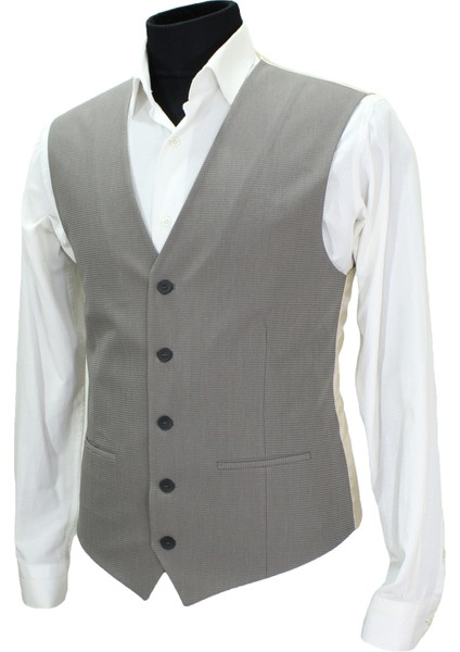 Erkek Yelek V Yaka Bej Armürlü 50664 modelleri