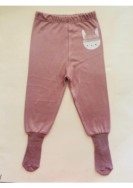 Organik Kız Bebek Ikili Çoraplı Pantalon