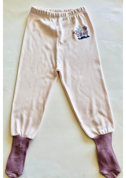 Organik Kız Bebek Ikili Çoraplı Pantalon