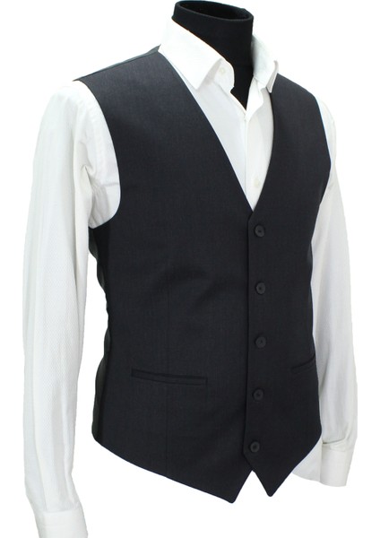 Erkek Yelek V Yaka Antrasit 50624 fiyatları