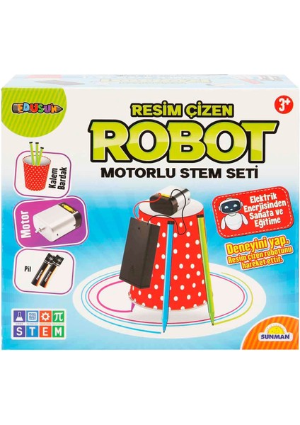Resim Çizen Robot Motorlu Stem Seti