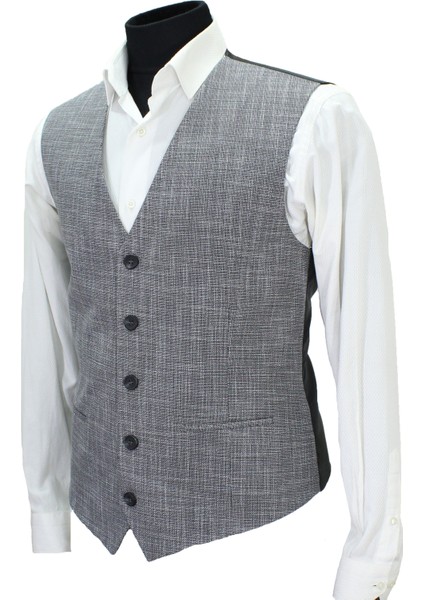 Erkek Yelek V Yaka Gri Kırçıllı 50689 modelleri