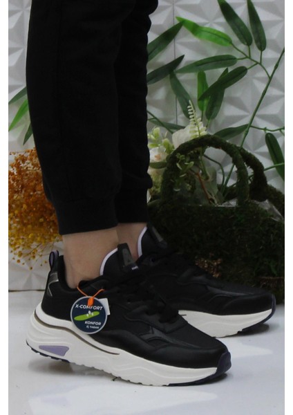 Talya Pu W Siyah Platin Rahat Kadın Spor Ayakkabı