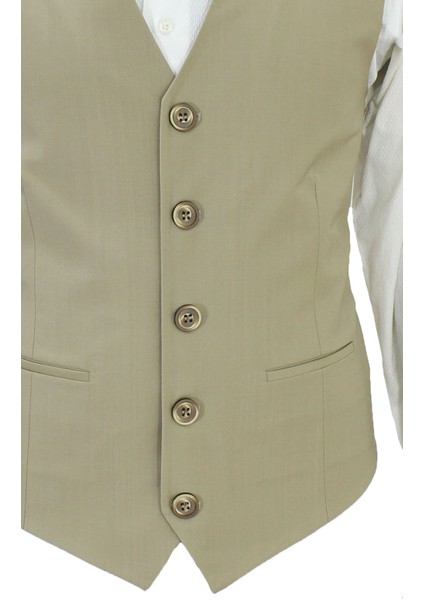 Erkek Yelek V Yaka Bej 50708 fırsatları