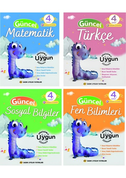 4. Sınıf Güncel Tüm Dersler Seti Matematik – Türkçe - Fen Bilimleri - Sosyal Bilgiler