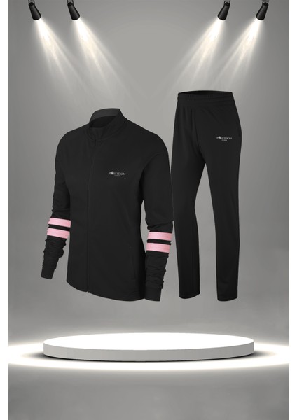Kadın Siyah Supra Penye Kumaş Rahat Kesim Eşofman Takımı S-Xl fiyatları