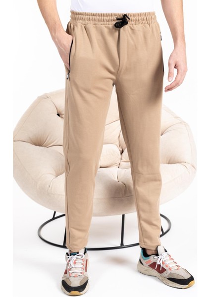 Double Face Kumaş Basic Düz Model Rahat Kalıp Pantolon Kesim Trend Erkek Eşofman ALTI-2990-BAL Köpüğü