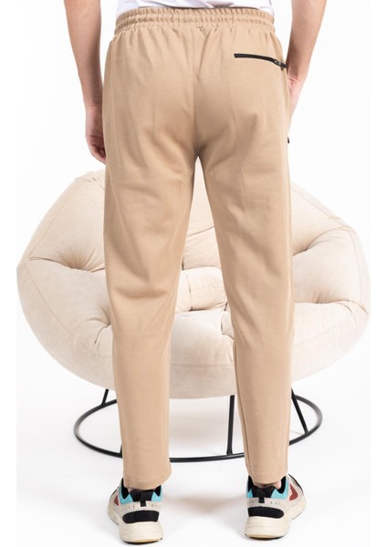 Double Face Kumaş Basic Düz Model Rahat Kalıp Pantolon Kesim Trend Erkek Eşofman ALTI-2990-BAL Köpüğü