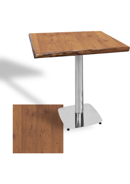 Tokyo Masif Kenar Laminat Kare Masa 80X80 (Kromnikel) - Novagento