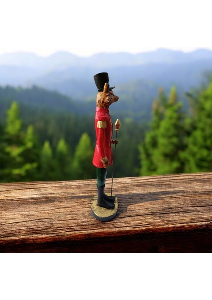 Dekoratif Sincap Asker Biblo, Kırmızı, 37 Cm., Dekoratif Yılbaşı