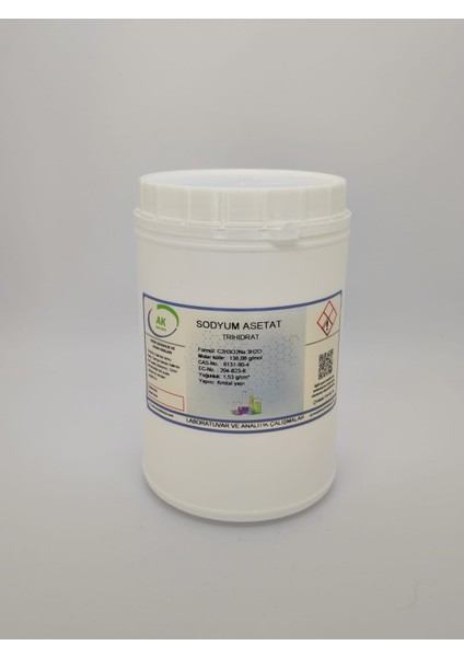 SODYUM ASETAT TRİHİDRAT (C2H3NaO23H2O) 100