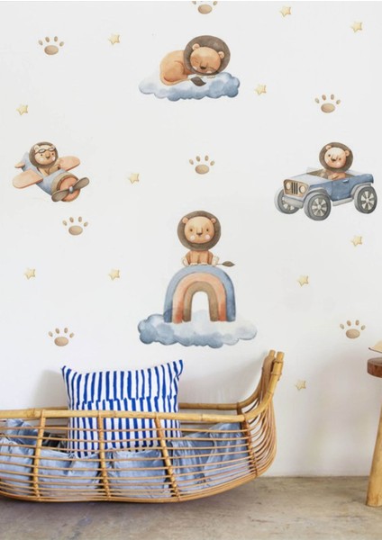 Baby Lion Çocuk Odası Duvar Stickerı