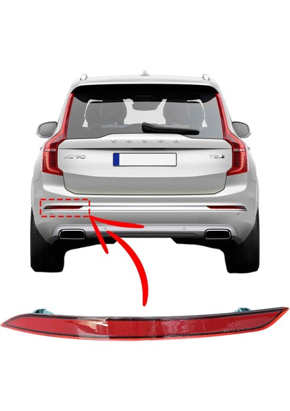 Volvo XC60 2018 - XC90 2015 Arka Tampon Reflektörü Sol fiyatları