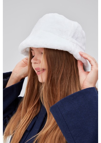 Peluş Bucket Kadın Balıkçı Şapkası Yumuşak ve Tüylü Kadın Şapkası modelleri