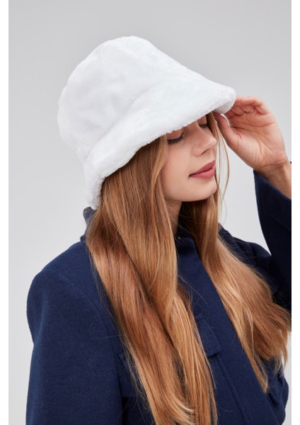 Peluş Bucket Kadın Balıkçı Şapkası Yumuşak ve Tüylü Kadın Şapkası fırsatları