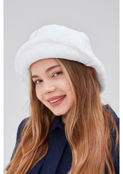 Peluş Bucket Kadın Balıkçı Şapkası Yumuşak ve Tüylü Kadın Şapkası indirimleri