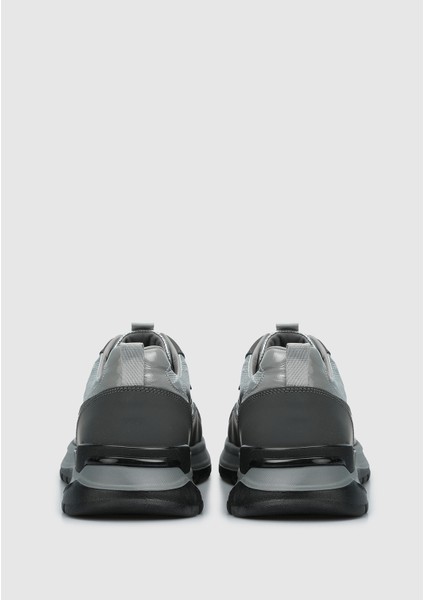 Gri Deri Erkek Sneaker fırsatları