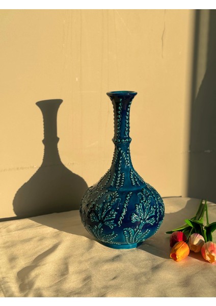 30 cm Koyu Mavi Çini Vazo modelleri