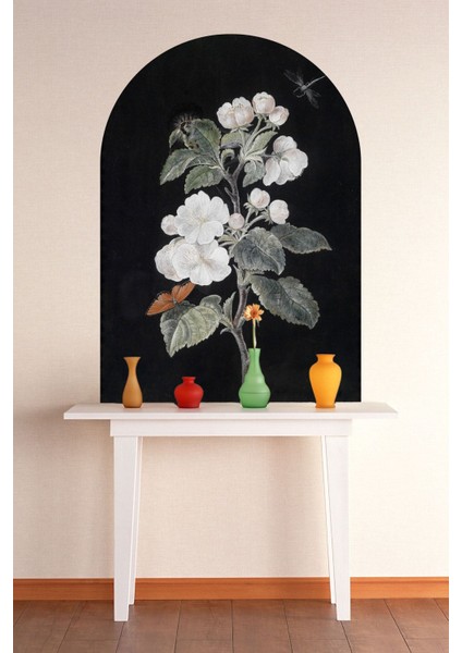 Yaz Çiçekleri Temalı Renkli ve Şık Duvar Stickeri, Beyaz, 1 Parça fiyatları