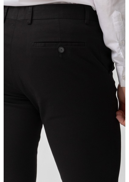 Duz Siyah Renk Super Slim Fit Erkek Pantolon