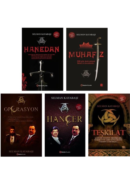 Selman Kayabaşı Seti Teşkilat-Hanedan-Operasyon-Muhafız-Hançer (5 Kitap)