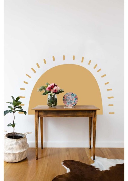 Bohem Güneş Temalı Duvar Stickerı, Renkli ve Şık Dekorasyon İçin Idealdir