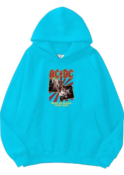 Acdc Baskılı Oversize Bebemavisi Renk 3 Iplik Sweatshirt