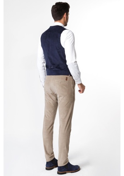 Düz Lacivert Renk Slim Fit Metal Düğmeli Klasik Kadife Erkek Yelek fiyatları