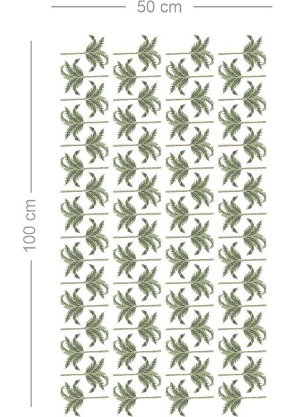 Renkli Çocuk Odası Mini Palmiyeler Duvar Stickerleri Seti, Düz Desenli, Çok Renkli fırsatları