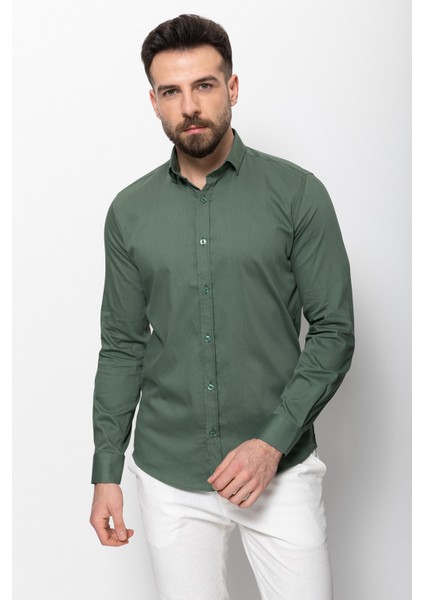 Gömlek Gizli Düğmeli