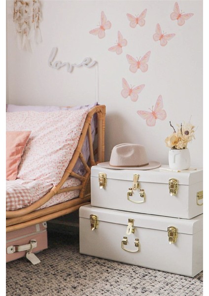 Renkli kelebekler çocuk odası duvar stickerı, şık ve neşeli dekorasyon için ideal seçim modelleri