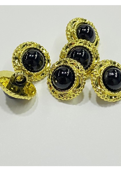 Vintage Serisi Düğme Seti / 1,7 cm 6 Lı Set (Gold - Siyah) fiyatları