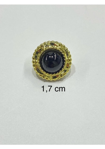 Vintage Serisi Düğme Seti / 1,7 cm 6 Lı Set (Gold - Siyah) modelleri