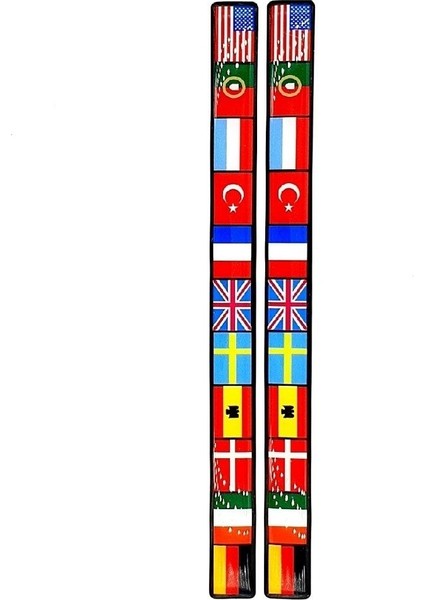 Sıralı Bayrak Serisi Damla Sticker 2 Adet - Sıralı Bayrak Serisi Damla Sticker modelleri