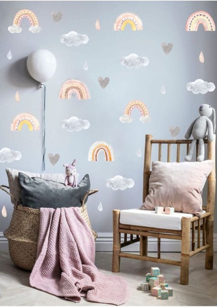 Gökkuşaklı Gökyüzü Seti Duvar Stickerı