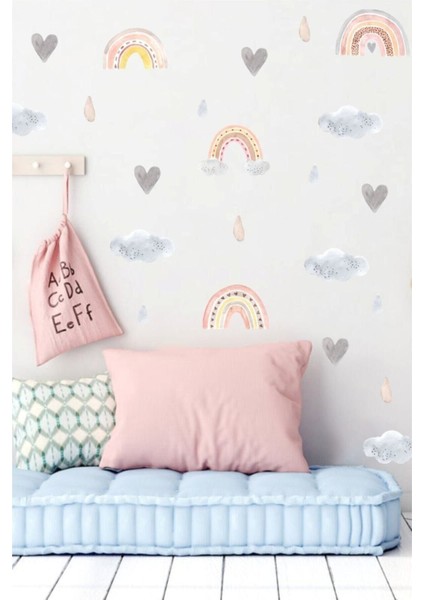 Gökkuşaklı Gökyüzü Seti Duvar Stickerı fiyatları