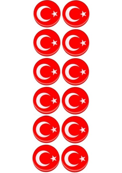 Türkiye Plaka Damla Etiket Pulu - Türk Bayrağı Plaka Pul Sticker