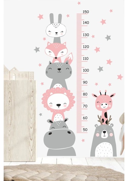 Sevimli Arkadaşlar Boy Ölçer Çocuk Odası Duvar Sticker fiyatları
