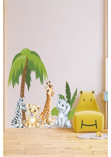 Sevimli Yavrular Çocuk Odası Kendinden Yapışkanlı Renkli Duvar Stickerleri