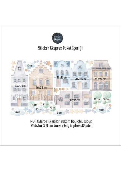 Renkli ve Eğlenceli Çocuk Odası Duvar Sticker Seti, 5+ Parça, Bebek ve Çocuklar İçin Dekorasyon fırsatları