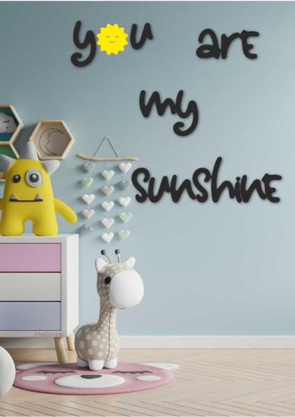 Neşeli çocuk odası duvar süsleri, renkli yazı ve figürler, sevgi dolu dekorasyon fiyatları